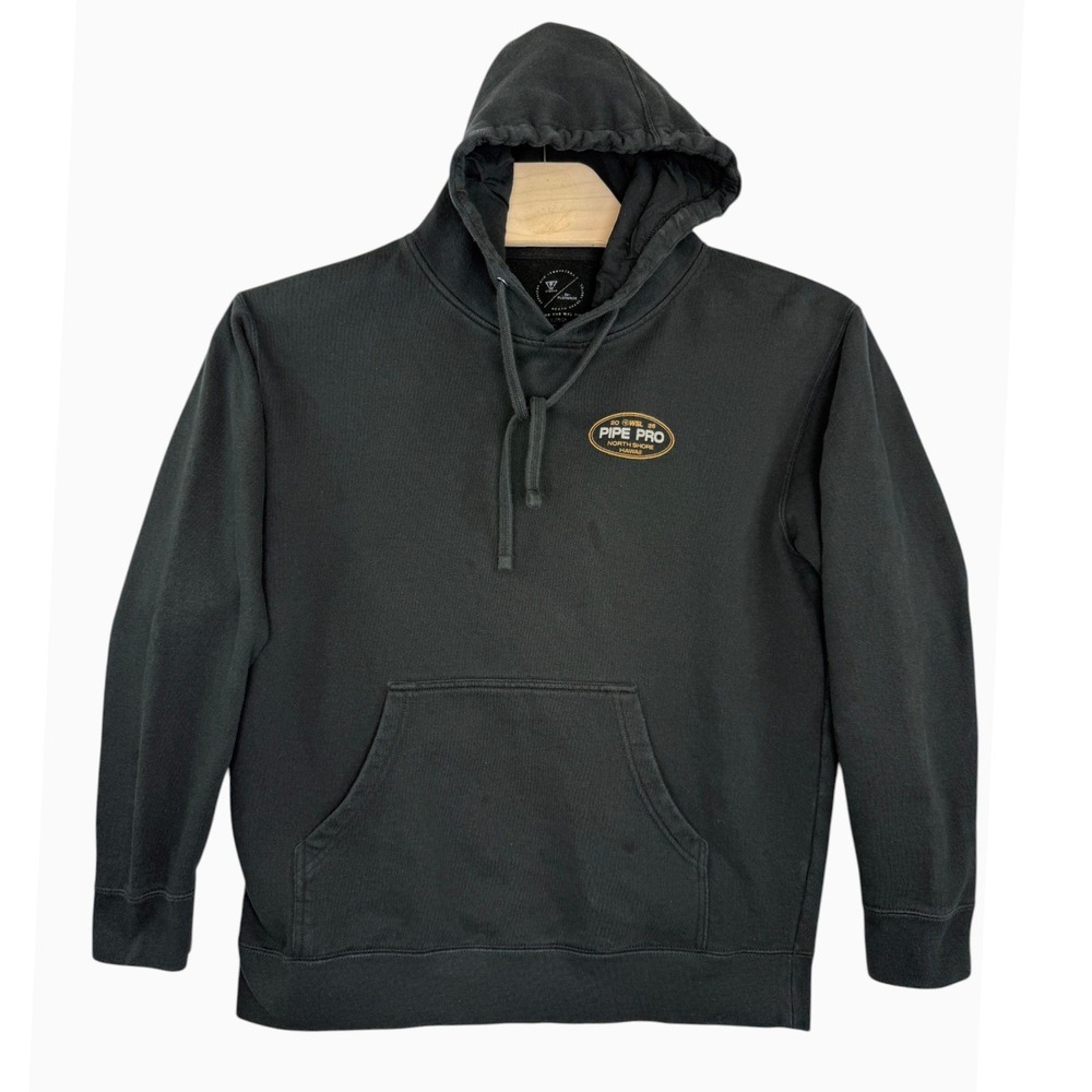 Vissla Pipe Pro 2025 North Shore Hawaii WSL Surf Hoodie Black Size Large
